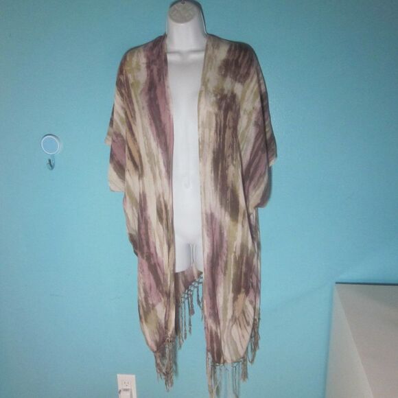 Tiare Hawaii Kimono Cardigan  S / M Pink Tie Dye - Picture 1 of 9